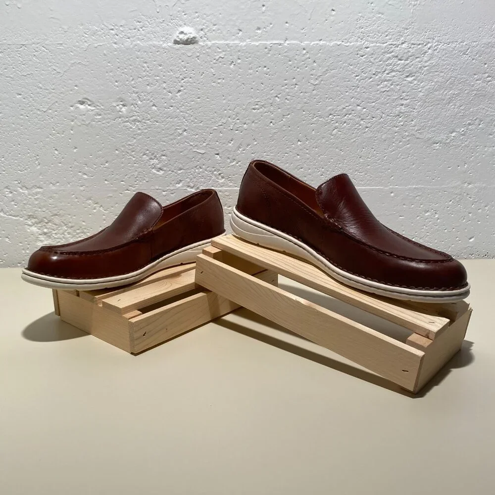 Born Men's Thaton Leather Slip On Loafers - NWOB - Picture 3 of 12